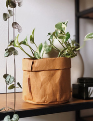 Osłonka na doniczkę kolor beż XL średnica 27 cm wysokość 28/34cm