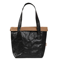 Torba  PAPEDA typu shpper TP 2008 czarna vegan skin